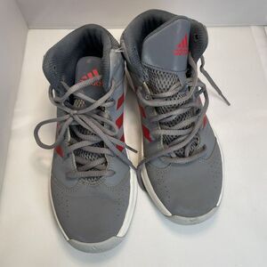 kids adidas SZ:5 Gray&Red High tops Kidcore blokecore‎ athletic streetwear